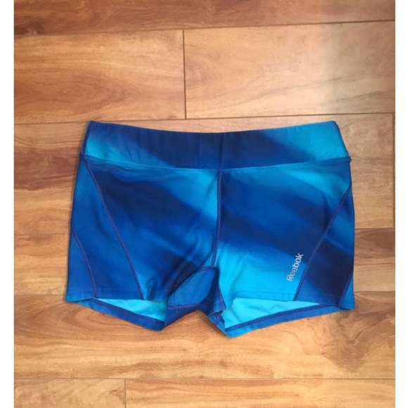 REEBOK🔹BLUE SPANDEX SHORTS - Picture 1 of 5